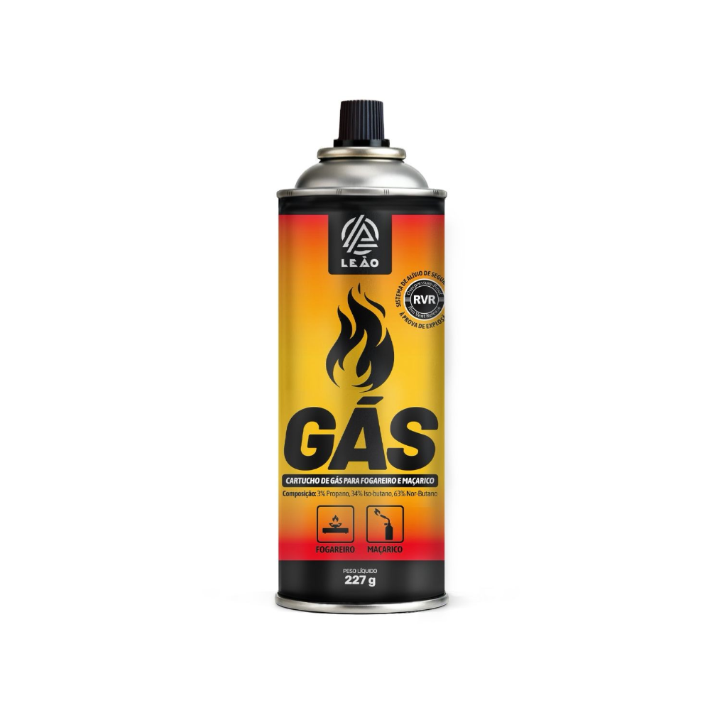 Cartucho de Gás Butano para Fogareiro e Maçarico 227g – Leão