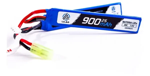 Bateria LiPO Airsoft 7.4v 900mAh 2 Células